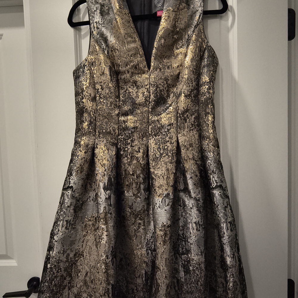Vince Camuto Gold and Silver Mini Dress